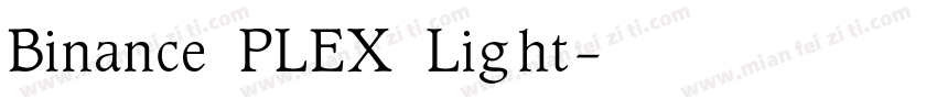 Binance PLEX Light字体转换